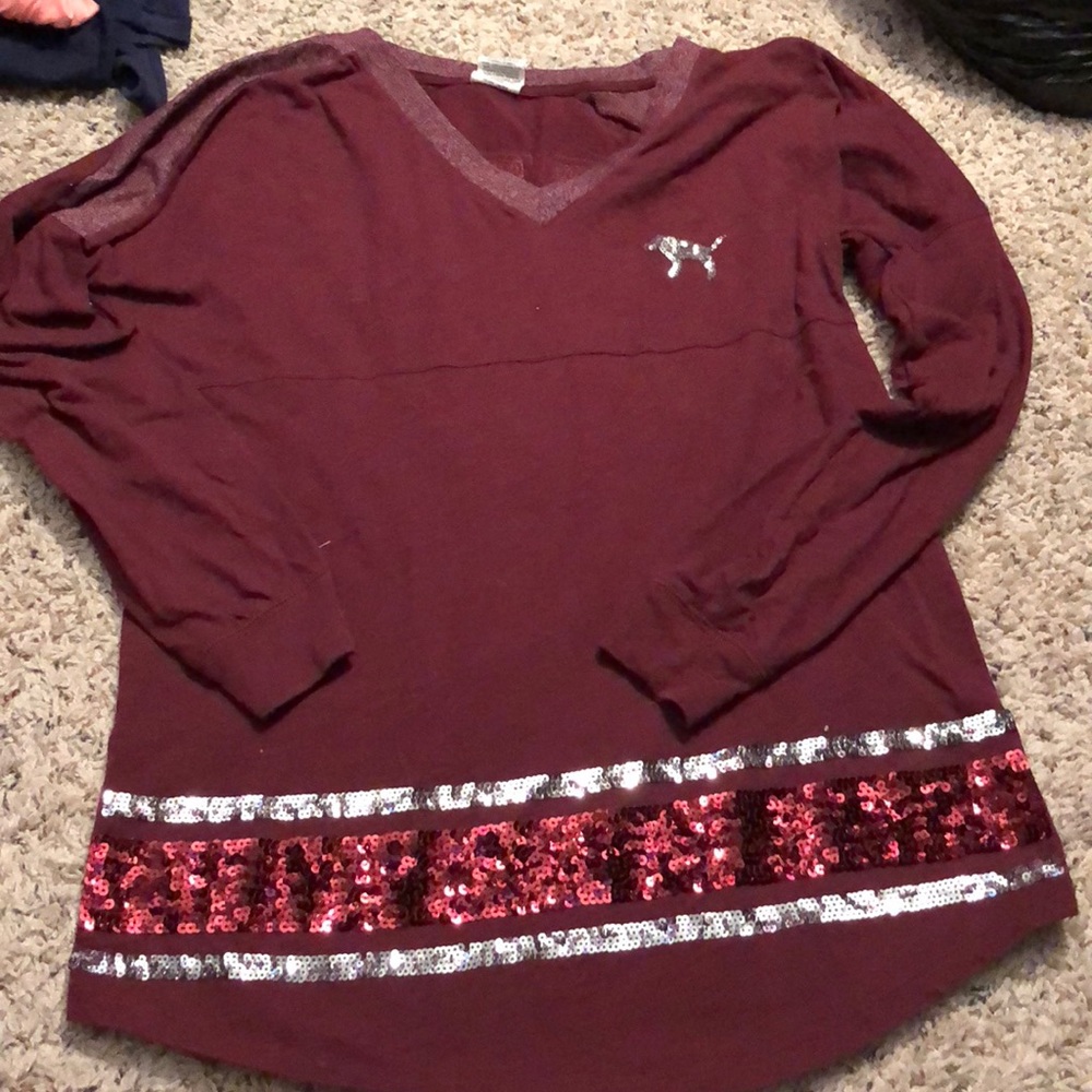 long sleeve pink shirt